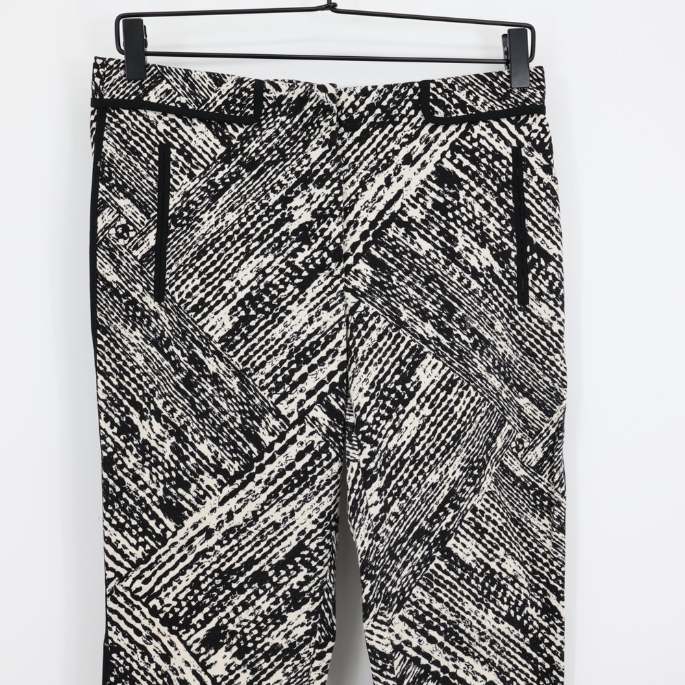 Zara Basic Black White Abstract Cigarette Pants D… - image 3